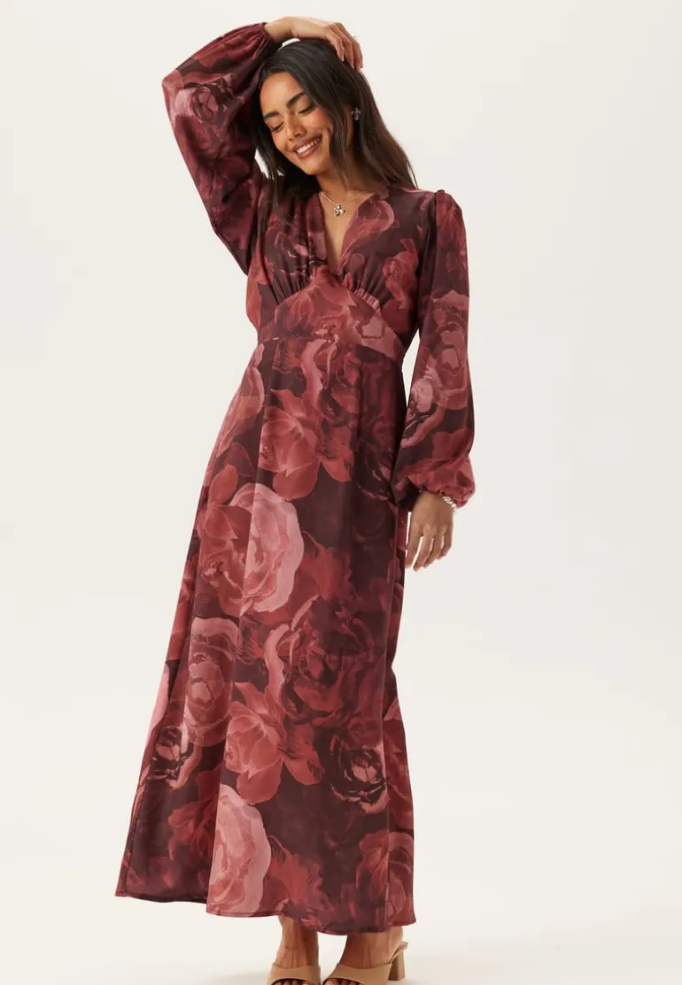 Balloon Sleeve Maxi Dress