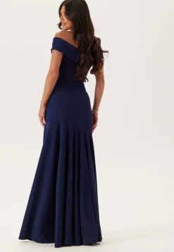 Bardot Pleat Maxi Split Dress