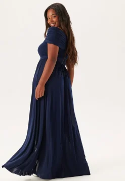 Bardot Rouched Maxi With Split
