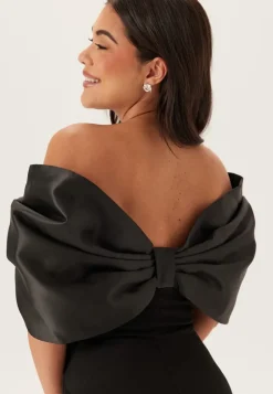 Bardot Satin Bow Back Maxi Dress