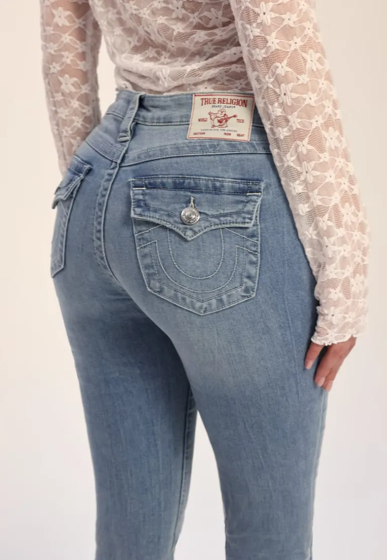 Becca Mid Rise Bootcut Flap