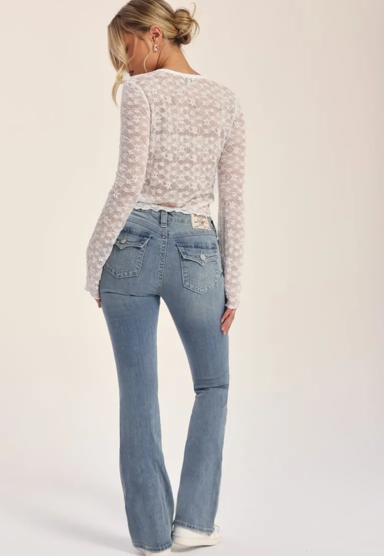 Becca Mid Rise Bootcut Flap