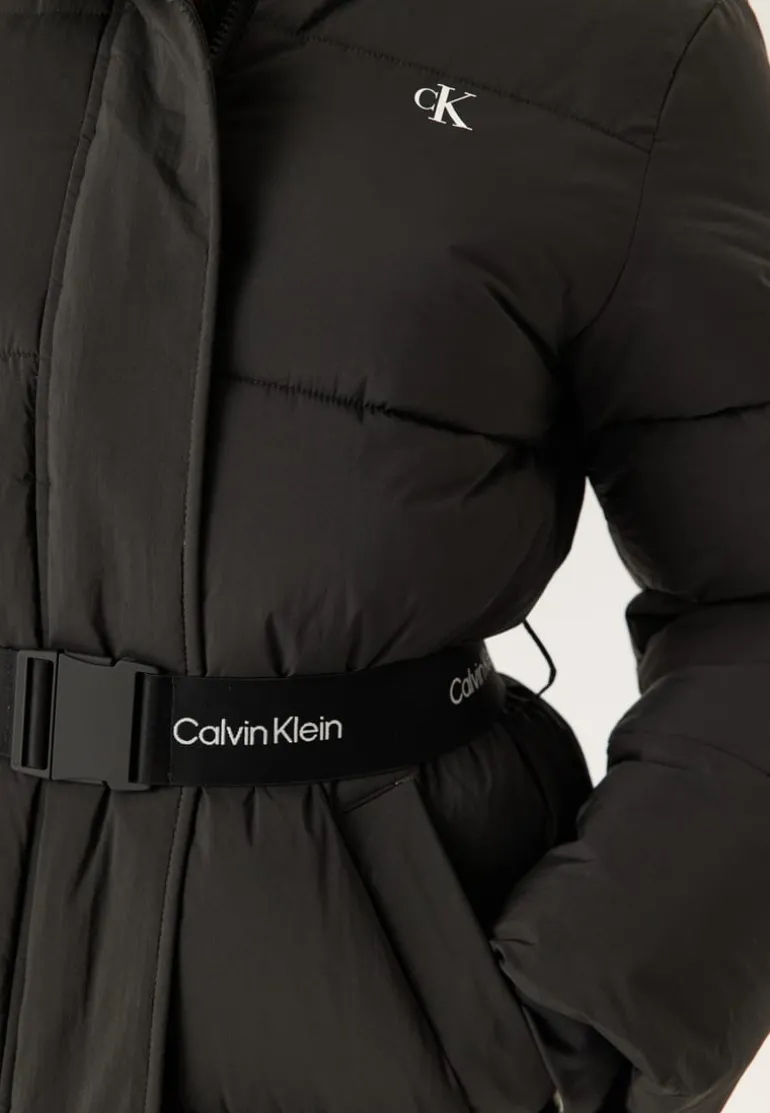 Belted Midweight Long Puffer