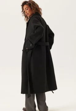 Belted Wool Blend Coat