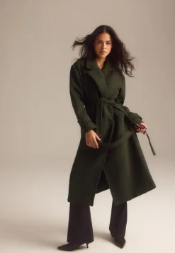 Belted Wool Blend Coat
