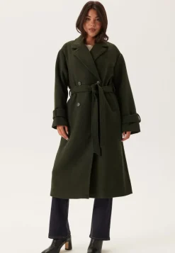 Belted Wool Blend Coat