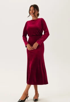 Bow Velvet Midi Dress