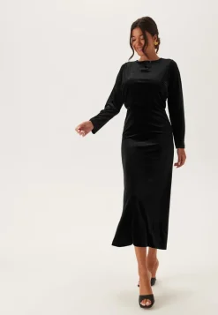 Bow Velvet Midi Dress