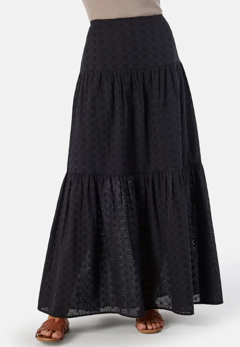 Broderie Anglaise Maxi Skirt