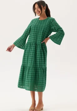 Broderie Anglaise Round Neck Dress
