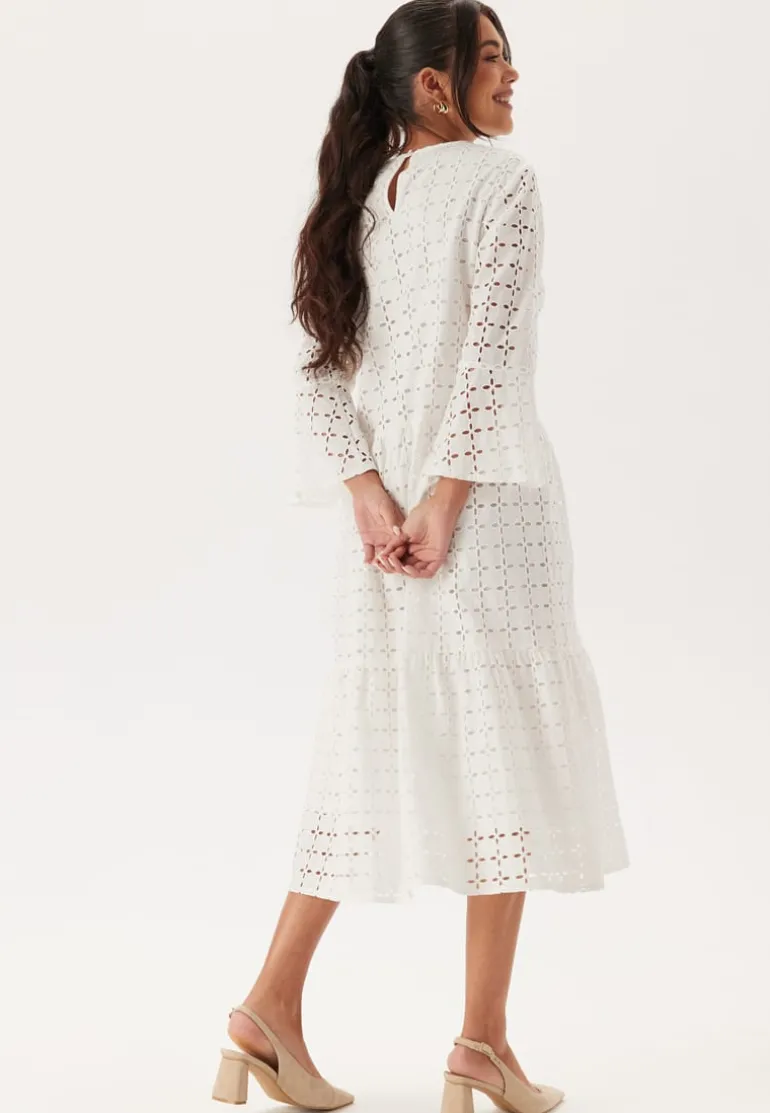 Broderie Anglaise Round Neck Dress