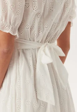 Broderie Anglaise V-Neck Dress