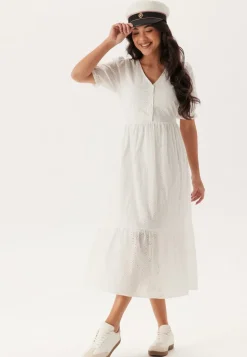 Broderie Anglaise V-Neck Dress