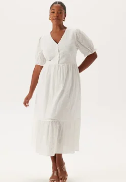 Broderie Anglaise V-Neck Dress