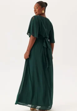 Butterfly Sleeve Chiffon Gown