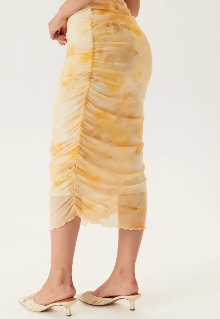 Butterfly Sleeve Mesh Ankle Dress