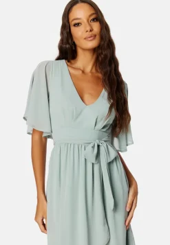 Butterfly Sleeve Midi Dress