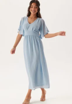 Butterfly Sleeve Midi Dress