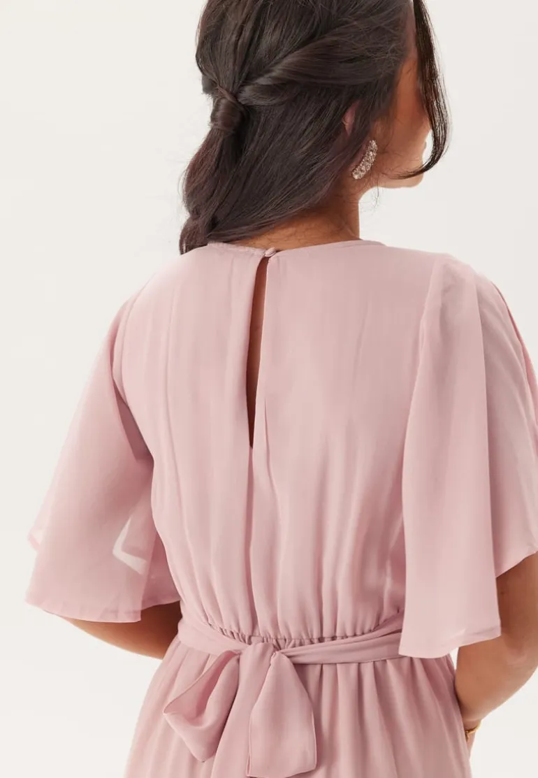 Butterfly Sleeve Midi Dress