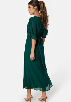 Butterfly Sleeve Midi Dress