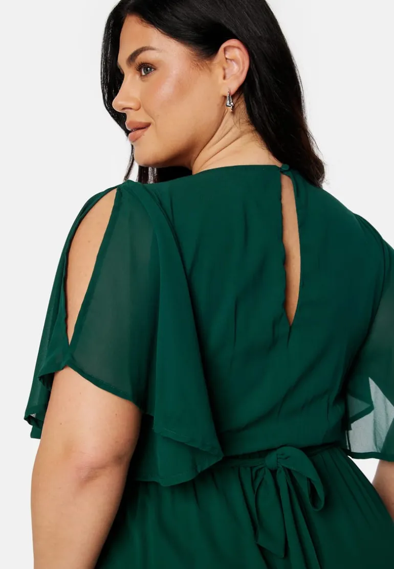 Butterfly Sleeve Midi Dress