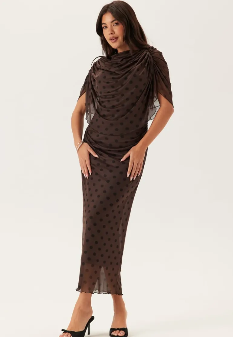 Cape Mesh Ankle Dress