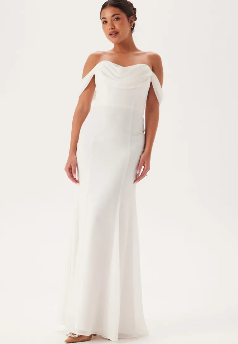 Chiffon Off Shoulder Maxi Dres