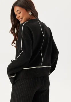 Contrast Stitch Knitted Sweater