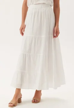 Cotton Dobby Dot Maxi Skirt