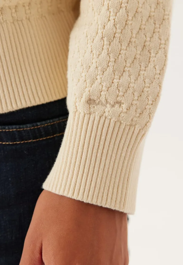 Cotton Textured Half-zip
