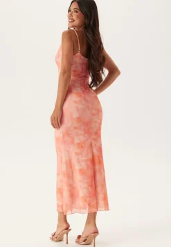 Cowl Neck Mesh Dress