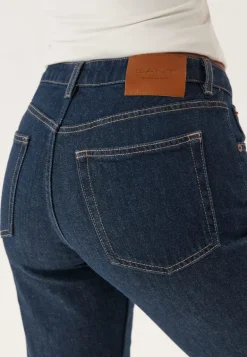 Cropped Straight Stretch Jeans