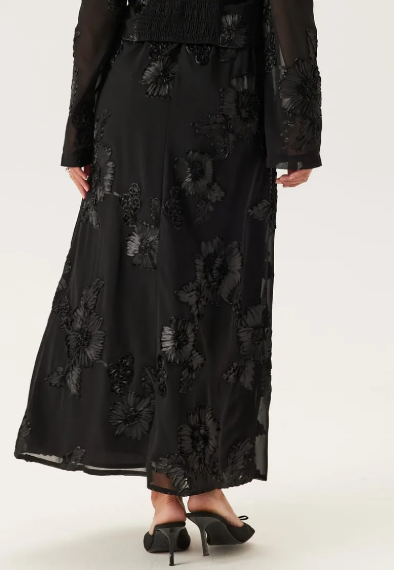 3D Flower Maxi Skirt