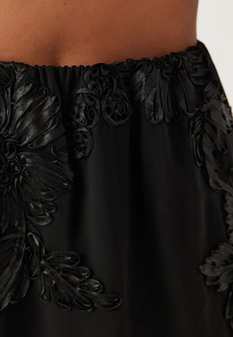 3D Flower Maxi Skirt