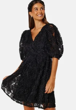 3D Puff Sleeve Dress