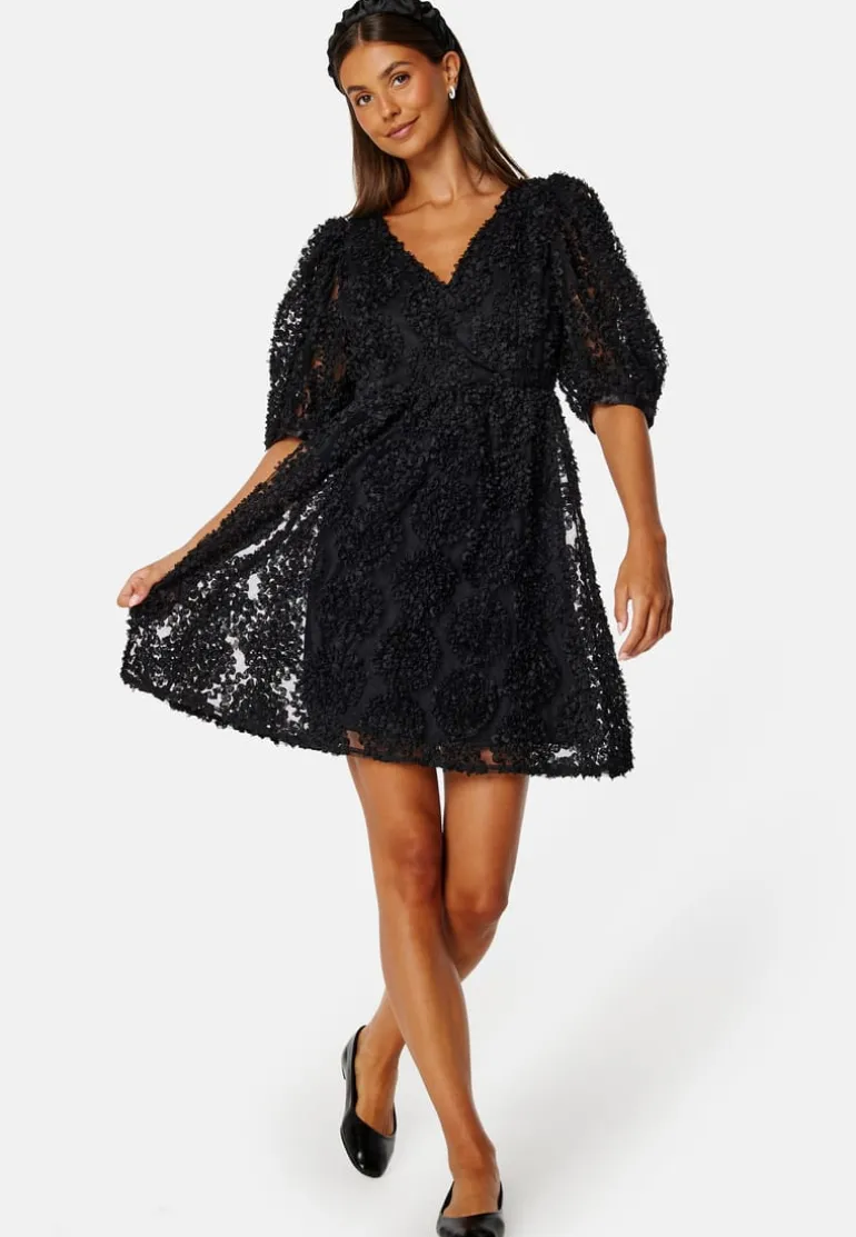 3D Puff Sleeve Dress
