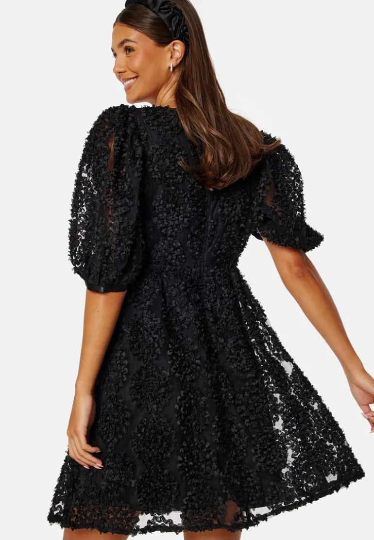 3D Puff Sleeve Dress