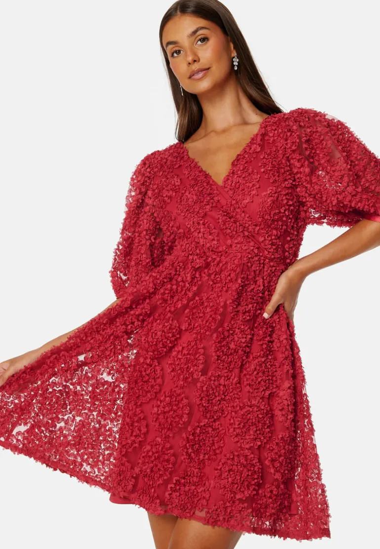 3D Puff Sleeve Dress