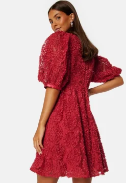 3D Puff Sleeve Dress