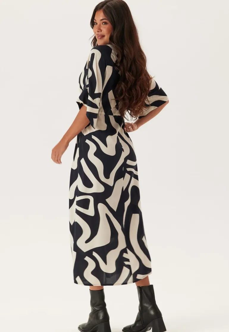 Drawstring Viscose Shirt Dress