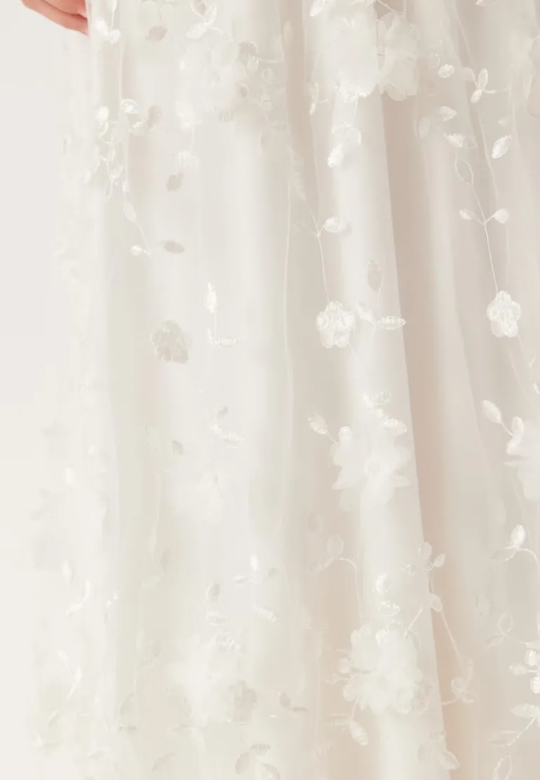 Embroidered Floral Wedding Gown
