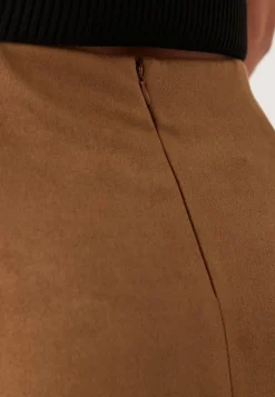 Faux Suede Midi Skirt