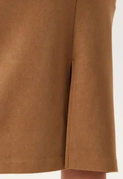 Faux Suede Midi Skirt