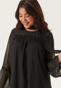 Flounce Sleeve Dress