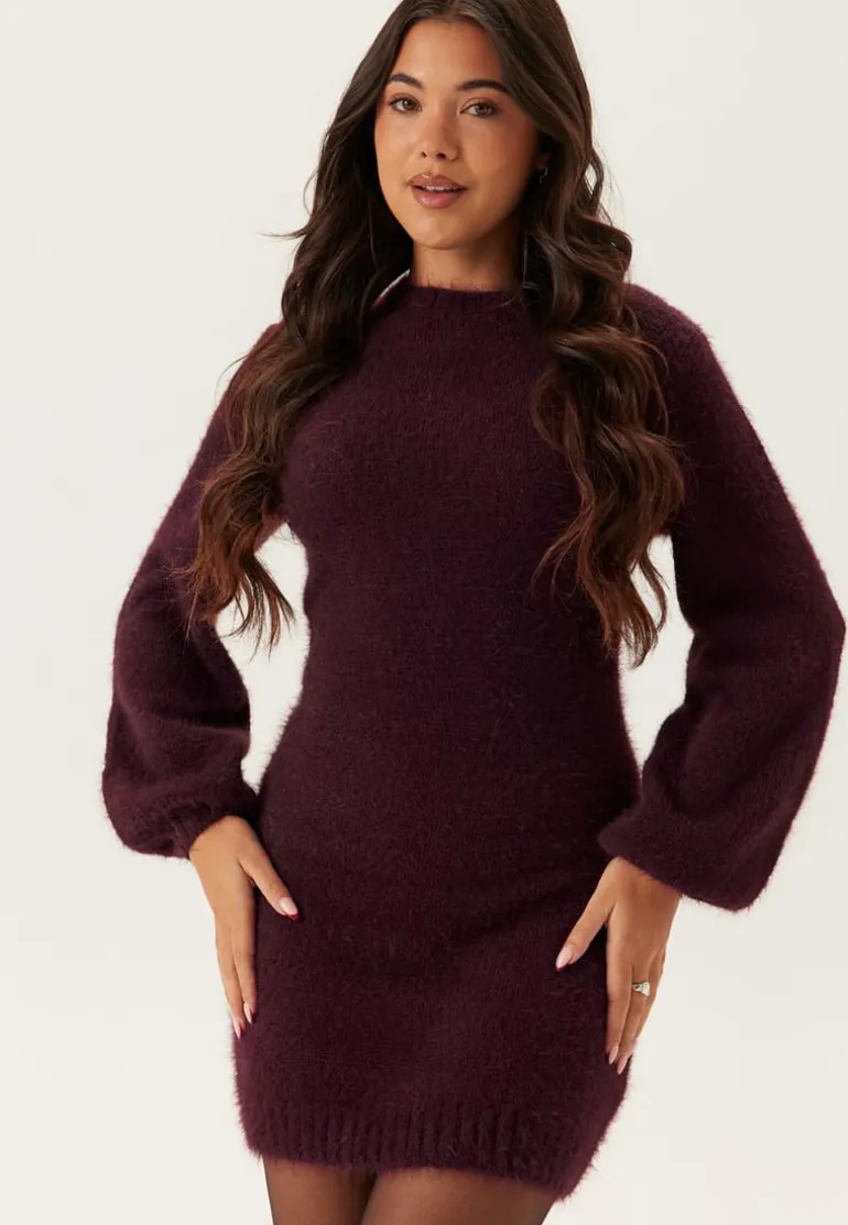 Fluffy Knitted Short Dress