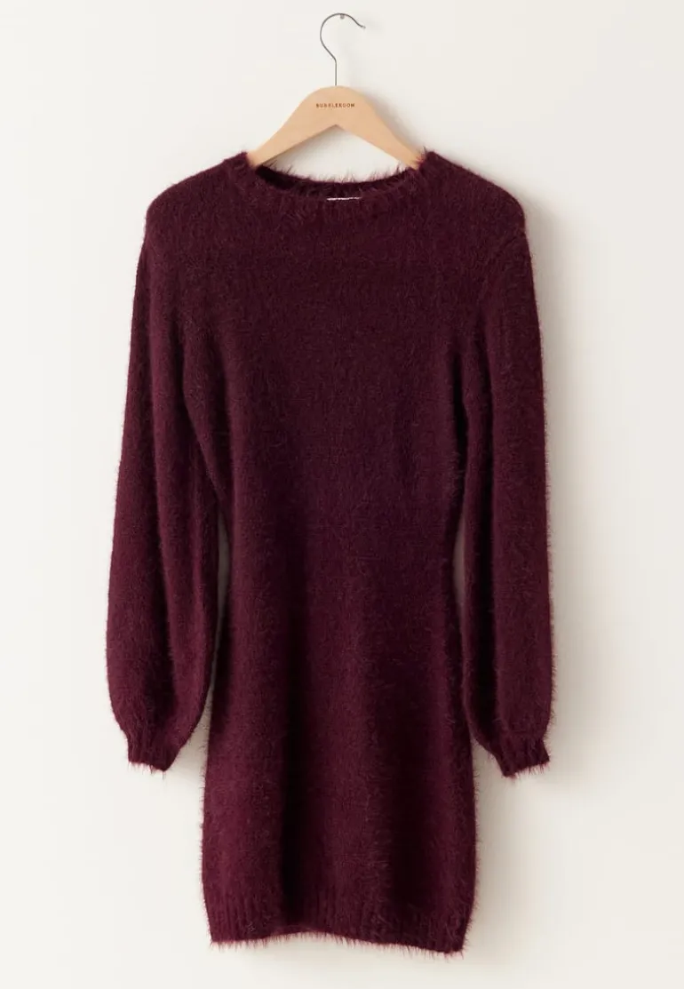 Fluffy Knitted Short Dress