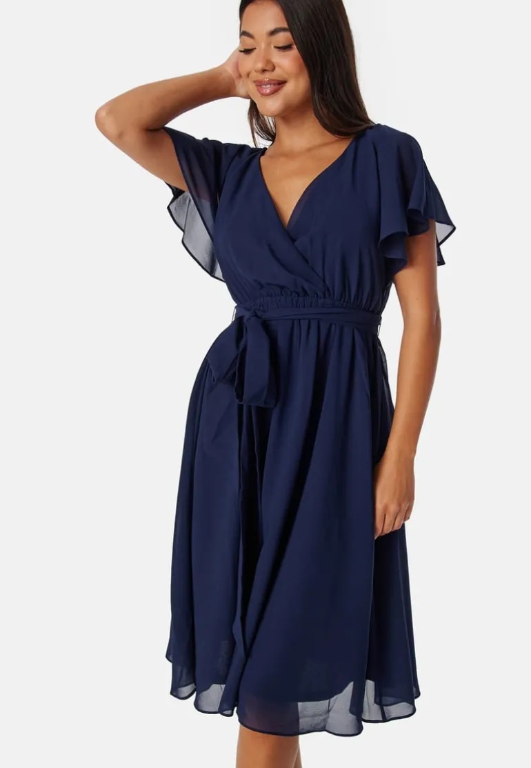 Flutter Chiffon Midi Dress