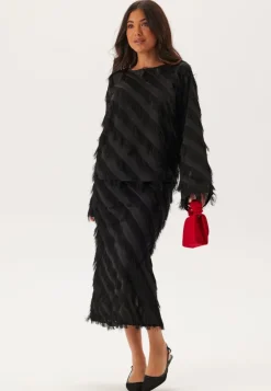 Fringe Midi Skirt