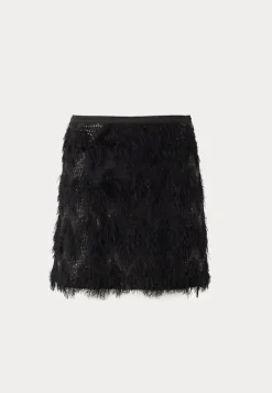 Fringe Sequin Mini Skirt
