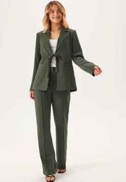 Front Tie Structured Blazer